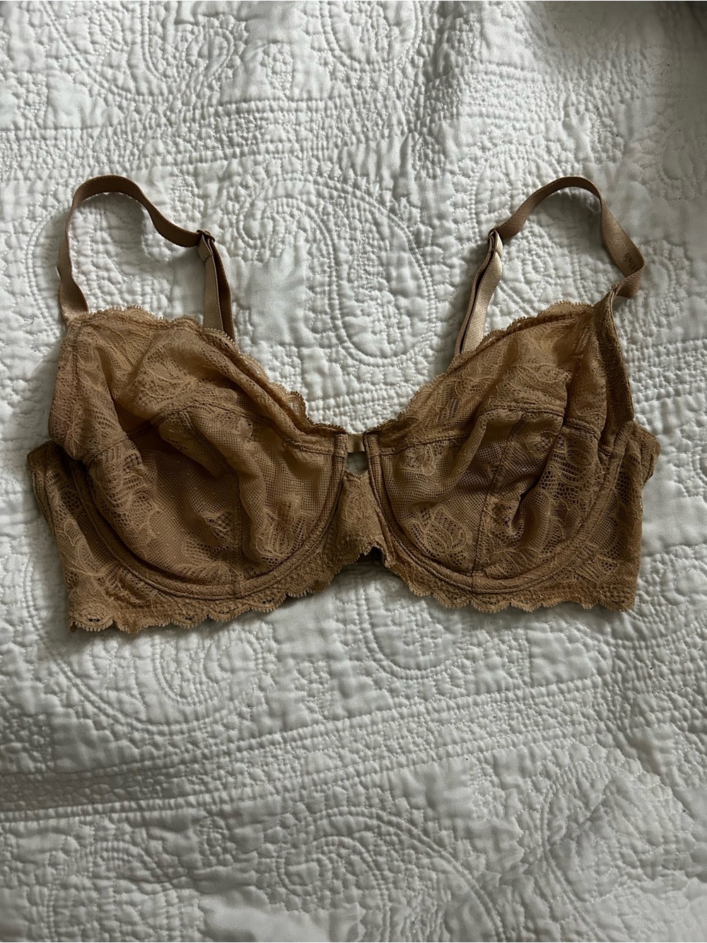 Calvin Klein Tan Lace Underwire Bra